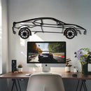Ferrari F430 Metal Car Wall Art with Rotating Wheels - Italian V8 Supercar Silhouette - Interactive Automotive Wall Decor - KAFMEKA132