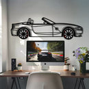 BMW Z4 M Roadster Metal Car Wall Art with Rotating Wheels - M Power Silhouette Decor - Interactive Automotive Wall Art - KAFMEKA114