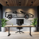 Ferrari F430 Spider Metal Car Wall Art with Rotating Wheels - Italian Convertible Supercar Silhouette - Interactive Automotive Wall Decor - KAFMEKA134