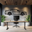 Ford Mustang Shelby GT500 Metal Car Wall Art with Rotating Wheels - Modern Muscle Silhouette Decor - Interactive Automotive Wall Art - KAFMEKA140