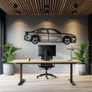 Dodge Charger SRT Metal Car Wall Art with Rotating Wheels - Modern American Muscle Silhouette - Interactive Automotive Wall Decor - KAFMEKA121