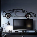 Ferrari 458 Speciale Metal Car Wall Art with Rotating Wheels - Track-Focused V8 Silhouette - Interactive Automotive Wall Decor - KAFMEKA125