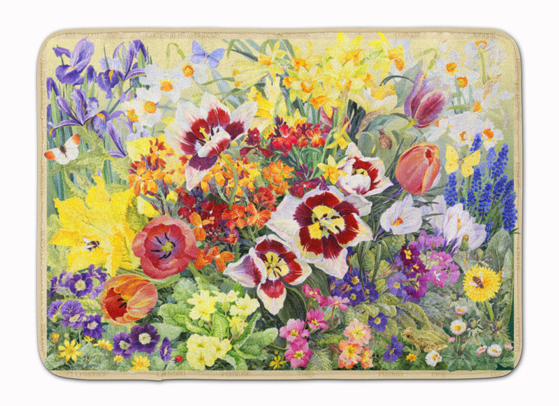 Spring Floral by Anne Searle Machine Washable Memory Foam Mat SASE0954RUG