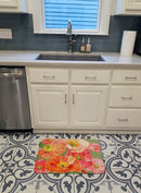 Poppies by Anne Searle Memory Foam Kitchen Mat Machine Washable Anti-Fatigue Cushion Comfort Bath or Kitchen Rug