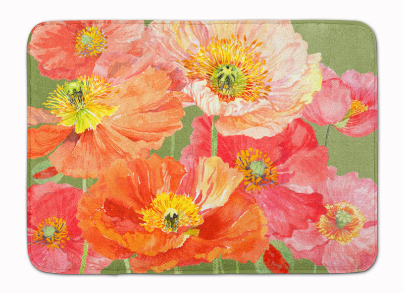 Poppies by Anne Searle Machine Washable Memory Foam Mat SASE664CRUG