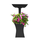 Modern Square Cast Aluminum 40-in Bird Bath and Planter Vase Combo