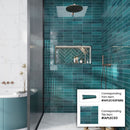 Ocean Green 2.5x8 Glossy Subway Ceramic Tile (38 pack, 5.38 sq ft/case) - Sample