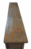 9 Feet Long Red Antique Chinese Buffet Sideboard Cabinet