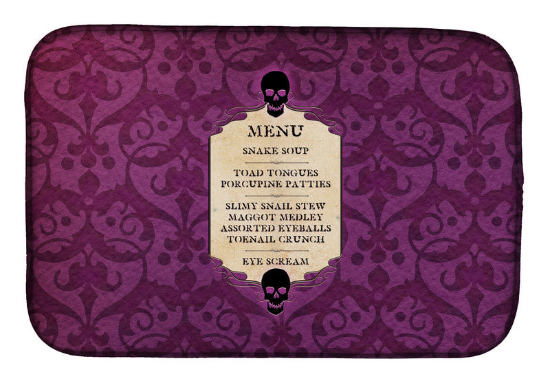 Goulish Menu including Eye Screen Snake soup Halloween Dish Drying Mat SB3005DDM