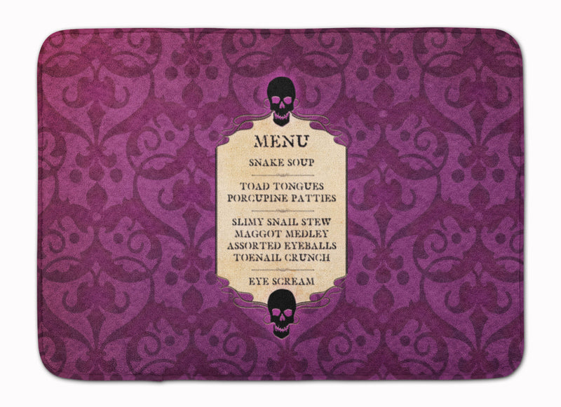 Goulish Menu including Eye Screen Snake soup Halloween Machine Washable Memory Foam Mat SB3005RUG