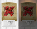 Hex marks the spot Halloween Ceramic Night Light Compact, UL-Certified, Ideal for Bedroom, Bathroom, Nursery, Hallway, Kitchen, 6x4x3, Multicolor