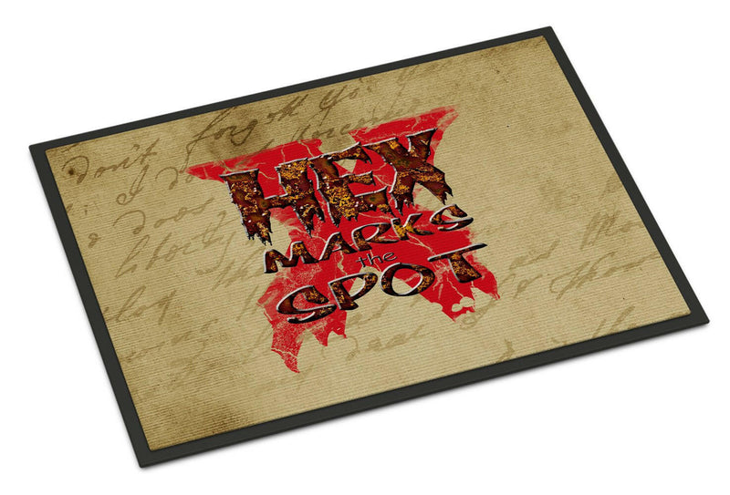 Hex marks the spot Halloween Indoor or Outdoor Mat 24x36 Doormat