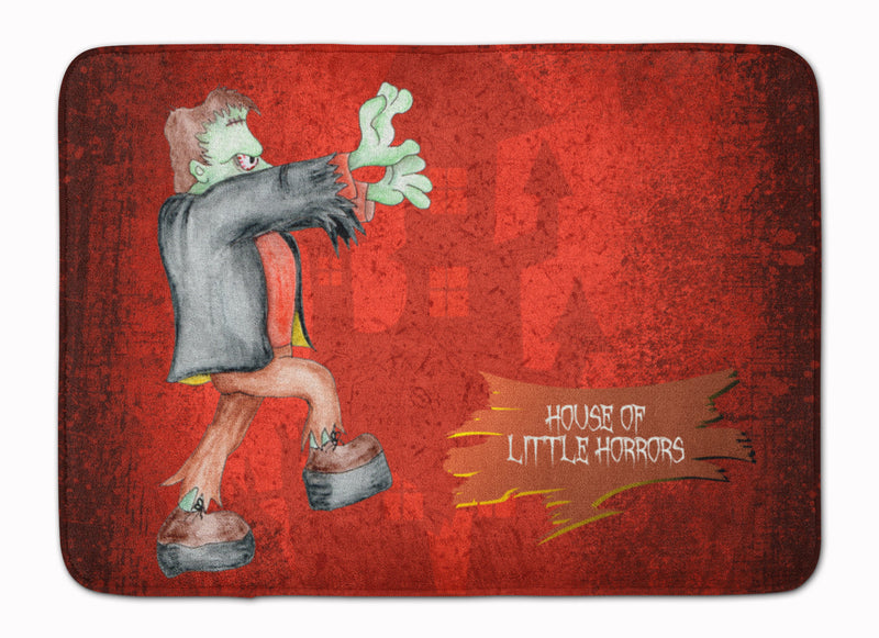 Little House of Horrors with Frankenstein Halloween Machine Washable Memory Foam Mat SB3007RUG