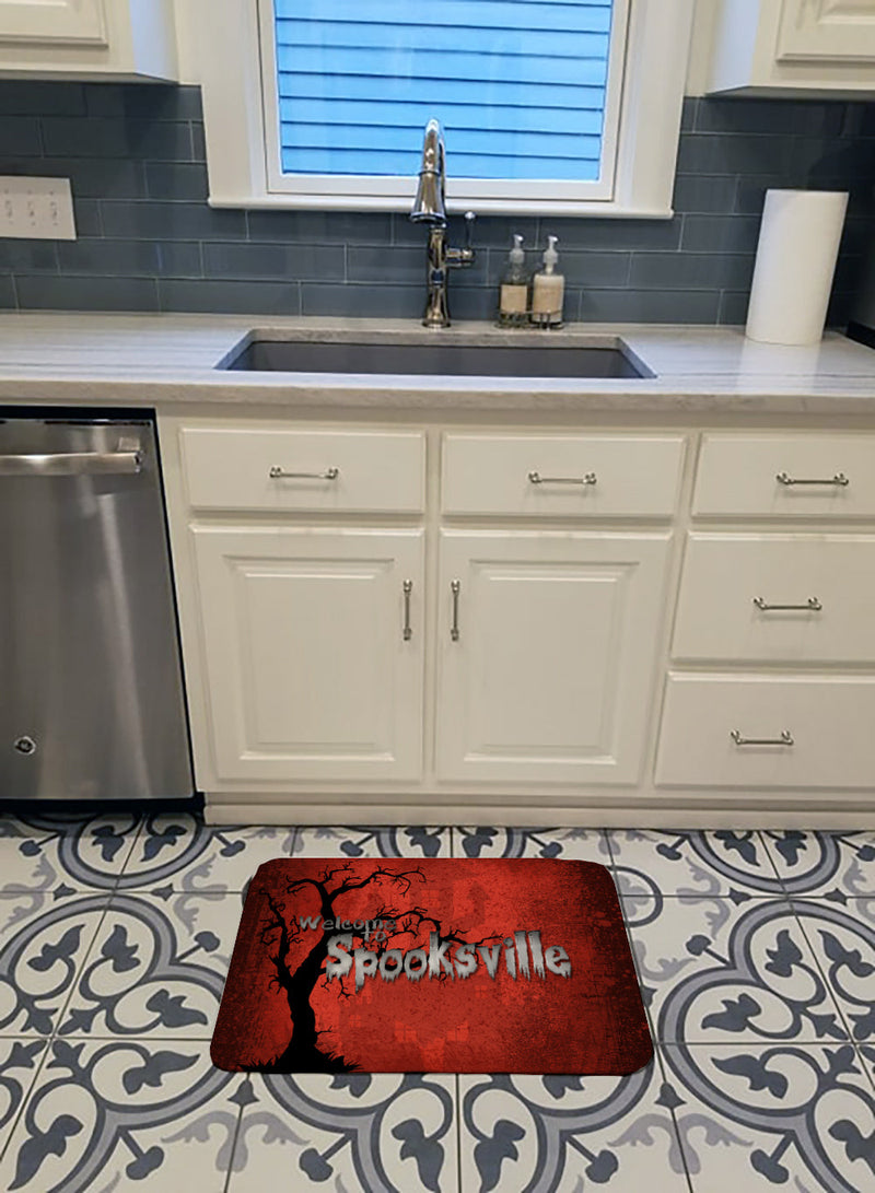 Welcome to Spooksville Halloween Machine Washable Memory Foam Mat SB3008RUG