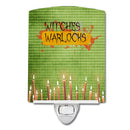 Witches and Warlocks Halloween Ceramic Night Light Compact, UL-Certified, Ideal for Bedroom, Bathroom, Nursery, Hallway, Kitchen, 6x4x3, Multicolor