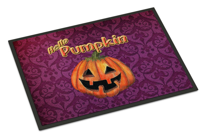 Hello Pumpkin Halloween Indoor or Outdoor Mat 24x36 Doormat