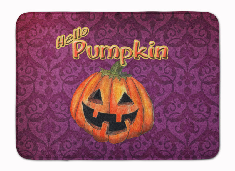 Hello Pumpkin Halloween Machine Washable Memory Foam Mat SB3017RUG