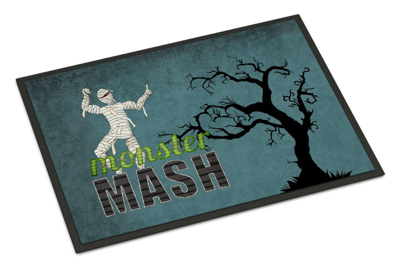 Monster Mash with Mummy Halloween Indoor or Outdoor Mat 24x36 Doormat