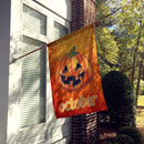 October Pumpkin Halloween House Flag 28x40 Porch Sleeve Pole Decorative Outside Yard Banner Artwork Wall Hanging, Polyester