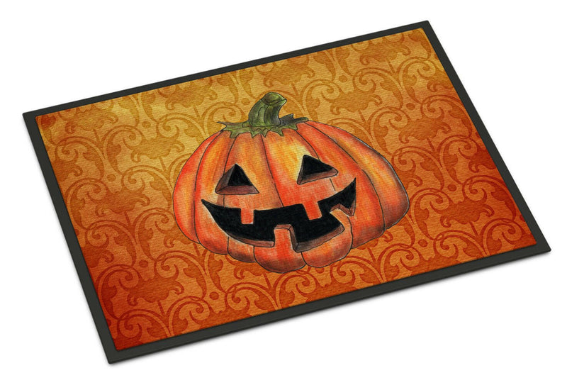 October Pumpkin Halloween Indoor or Outdoor Mat 18x27 Doormat