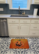 October Pumpkin Halloween Machine Washable Memory Foam Mat SB3020RUG