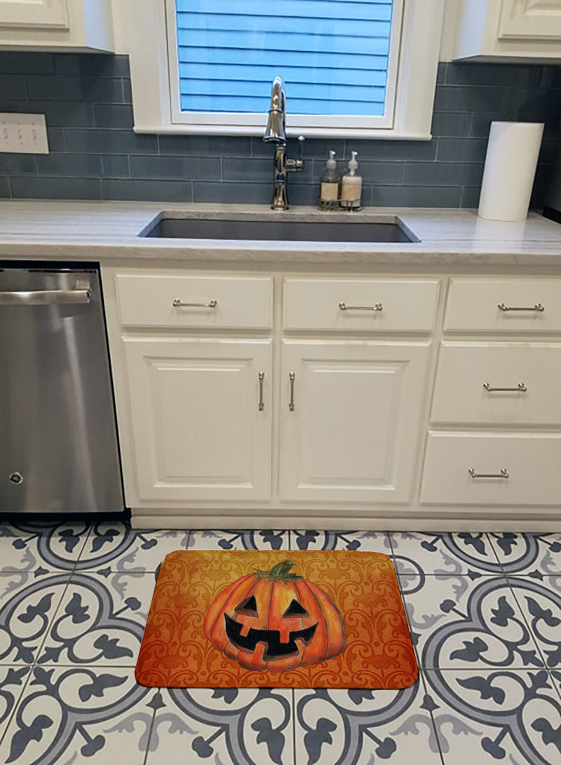 October Pumpkin Halloween Machine Washable Memory Foam Mat SB3020RUG