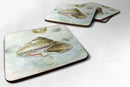 Beach Carrier Shell Foam Coasters Set of 4 Cup Coasters for Indoor Outdoor, Tabletop Protection, Anti Slip, Mouse pad Material