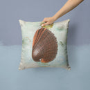 Beach Prickly Cockle Shell Decorative Throw Pillow 14x14 Indoor Outdoor Accent Cushion, Fabric Cover with Insert for Sofa, Bed, Porch & Living Room