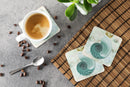 Beach Volute Shell Foam Coasters Set of 4 Cup Coasters for Indoor Outdoor, Tabletop Protection, Anti Slip, Mouse pad Material