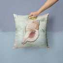 Beach Miter Shell Decorative Throw Pillow 14x14 Indoor Outdoor Accent Cushion, Fabric Cover with Insert for Sofa, Bed, Porch & Living Room