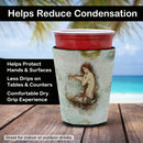 Beach Mermaid Sitting Red Cup Hugger Sleeve for 16–22 oz Party Cups, Insulated Foam Drink Holder for Iced Coffee, Tailgate & BBQ Reusable