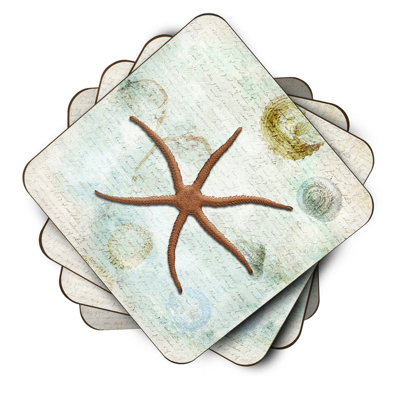 Set of 4 Starfish  Foam Coasters