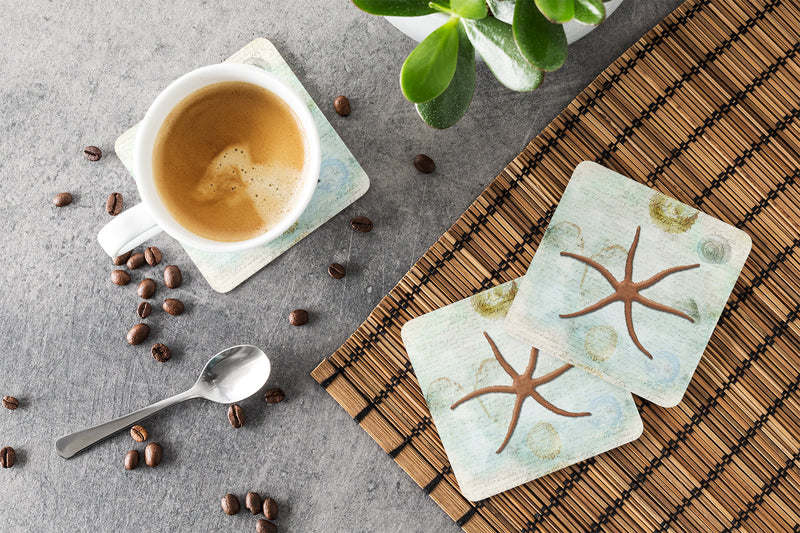 Set of 4 Starfish  Foam Coasters