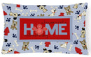 A House is not a home without a dog   Canvas Fabric Decorative Pillow SB3052PW1216