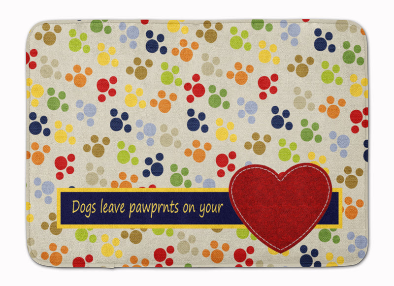 Dogs leave pawprints on your heart Machine Washable Memory Foam Mat SB3054RUG