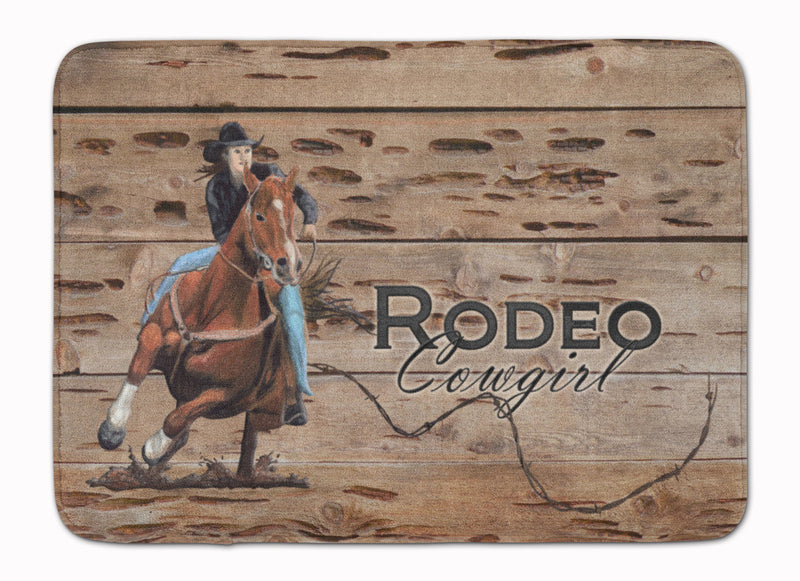 Rodeo Cowgirl Barrel Racer Machine Washable Memory Foam Mat SB3055RUG