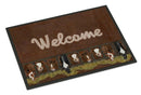 Welcome Mat with Cows Doormat Indoor Outdoor 24H X 36W Front Door Mat Rugs for Entryway, Non Slip Washable Low Pile,