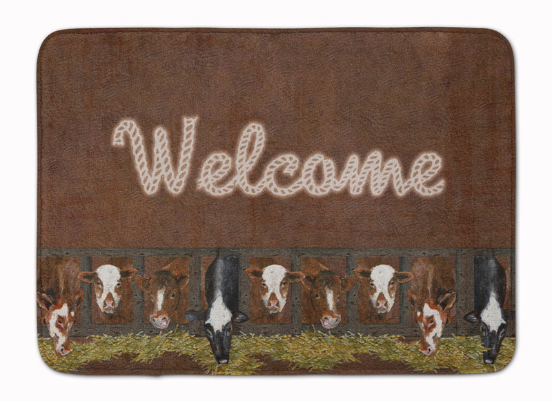 Welcome Mat with Cows Machine Washable Memory Foam Mat SB3058RUG