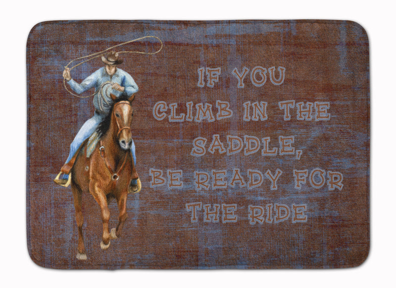 Roper Horse If you climb in the saddle, be ready for the ride Machine Washable Memory Foam Mat SB3061RUG