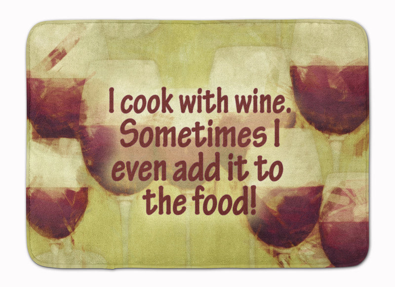 I cook with wine Machine Washable Memory Foam Mat SB3069RUG