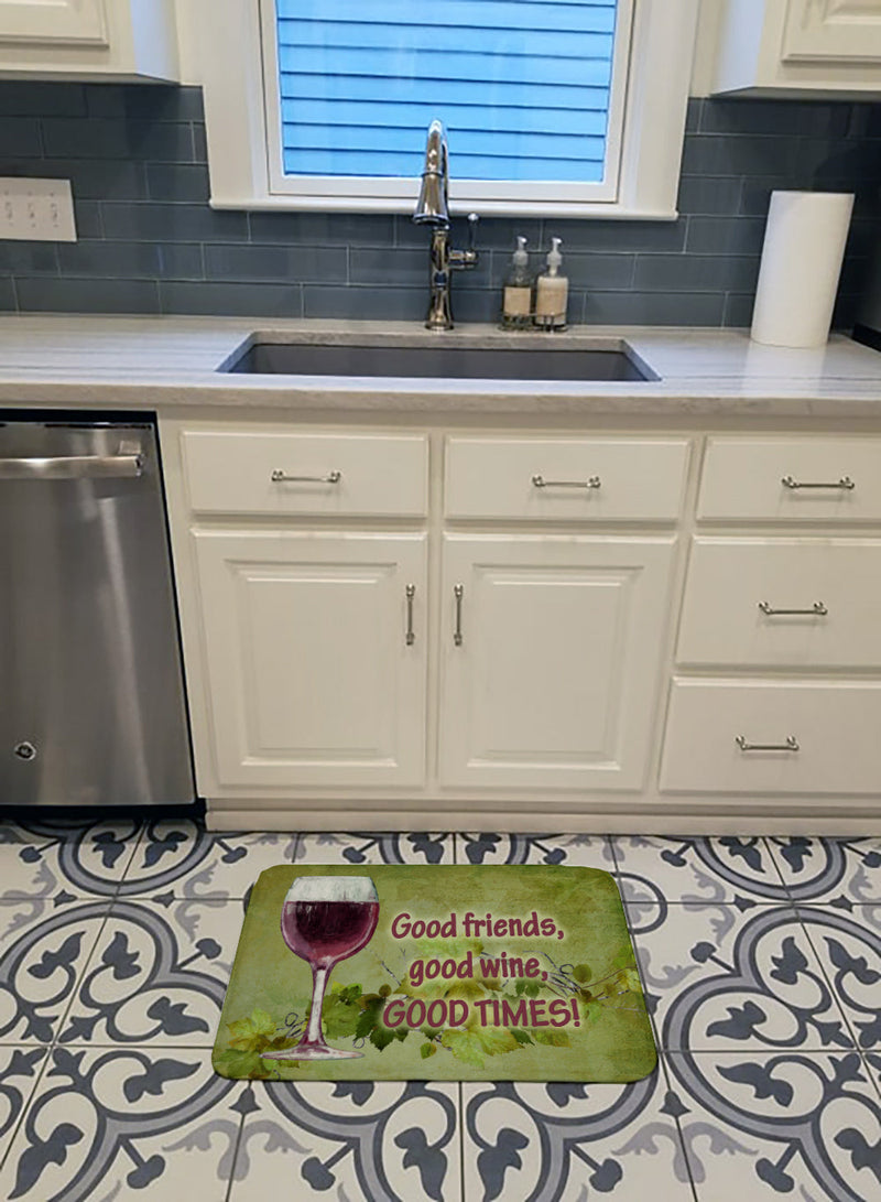 Good friends, good wine, good times Machine Washable Memory Foam Mat SB3070RUG