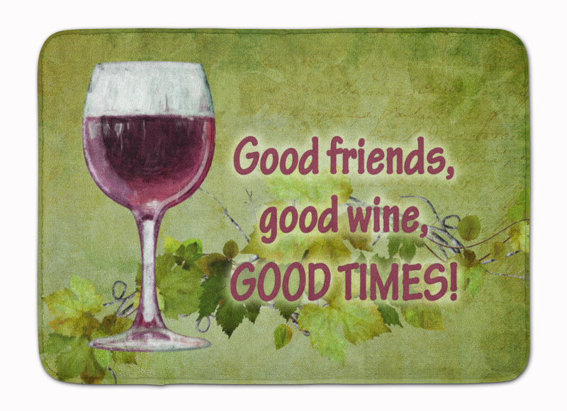 Good friends, good wine, good times Machine Washable Memory Foam Mat SB3070RUG