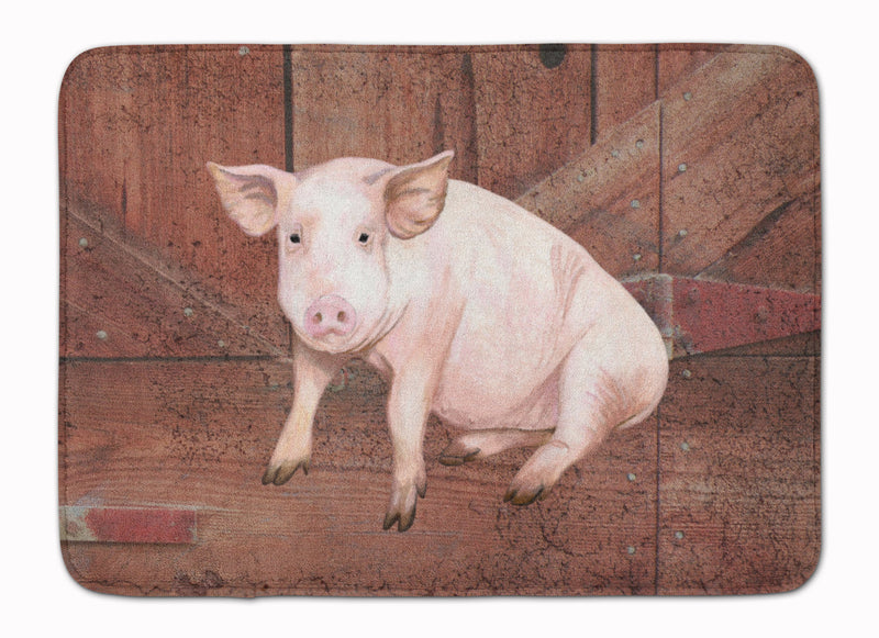 Pig at the barn door Machine Washable Memory Foam Mat SB3072RUG