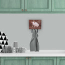 Pig at the barn door Leash or Key Holder Wall Hooks, Coat Rack Wall Mount, for Hanging Keys, Towels, Aprons, Leashes