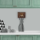 Cow Momma and Baby Leash or Key Holder Wall Hooks, Coat Rack Wall Mount, for Hanging Keys, Towels, Aprons, Leashes