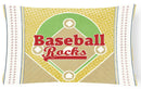 Baseball Rules Decorative Throw Pillow 12x16 Indoor Outdoor Accent Cushion, Fabric Cover with Insert for Sofa, Bed, Porch & Living Room