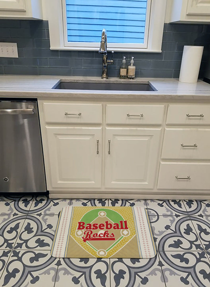 Baseball Rules Machine Washable Memory Foam Mat SB3077RUG