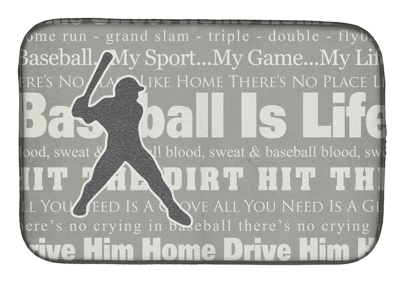 Baseball is Life Dish Drying Mat – Absorbent, Artistic Kitchen Essentials SB3078DDM