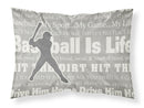 Baseball is Life Standard Pillowcase Lightweight Super Soft Easy Care Decorative Artwork Pillowcase, Standard