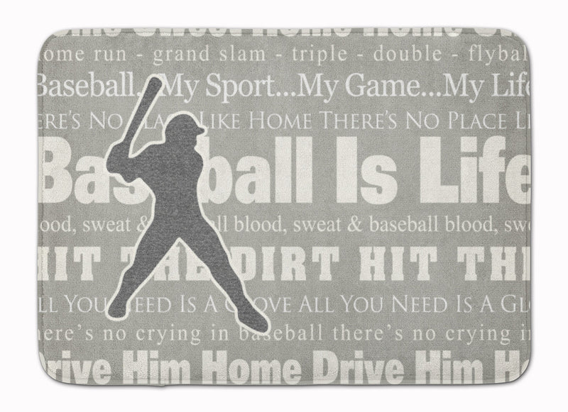 Baseball is Life Machine Washable Memory Foam Mat SB3078RUG